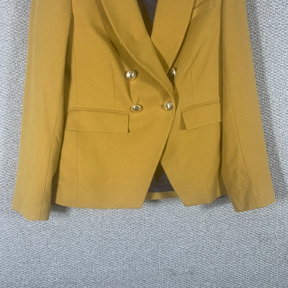 Biltmore Blazer‎ Jacket Womens 10 Brown Wool Blend Peak Lapel Double Breasted - Picture 3 of 9